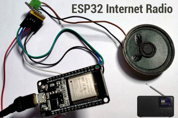 ESP32 Based Internet Radio using MAX98357A I2S Amplifier Board 