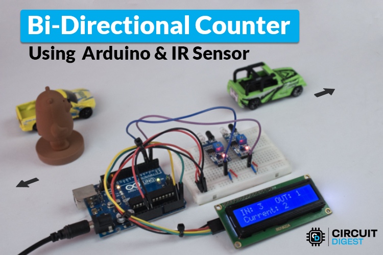 Bidirectional Counter Using Arduino and IR Sensors