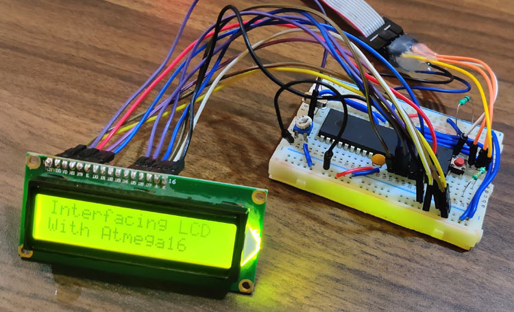 Interfacing 16x2 Lcd With Atmega16 Avr Microcontroller In 4 Bit Mode