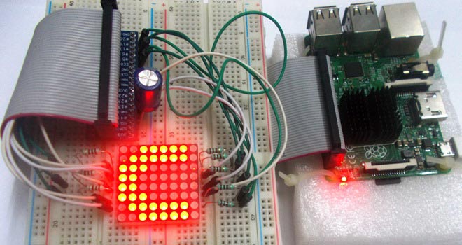 raspberry pi dot matrix