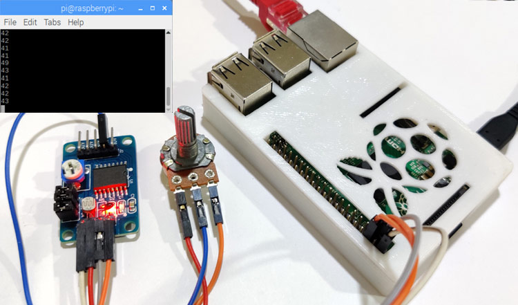 Interfacing PCF8591 ADCDAC Analog Digital Converter Module with Raspberry Pi