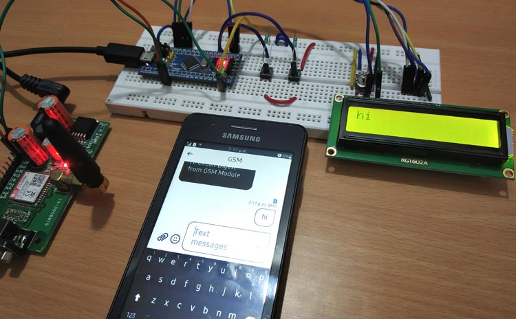 Interfacing SIM800C GSM Module with STM32F103C8 for Sending & Receiving SMS