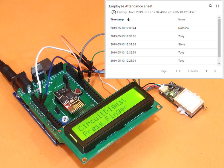 Iot Based Online Biometric Attendance System Project Using Arduino And Thingsboard 7588