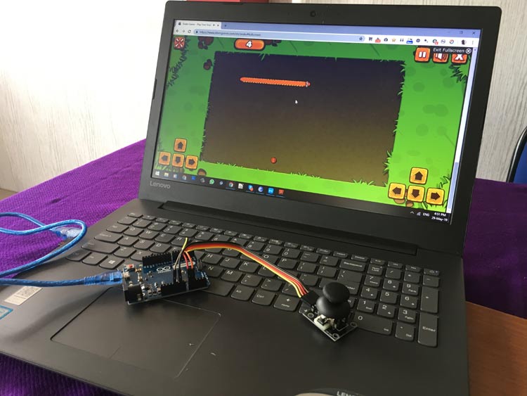 Joystick Game Controller using Arduino Leonardo