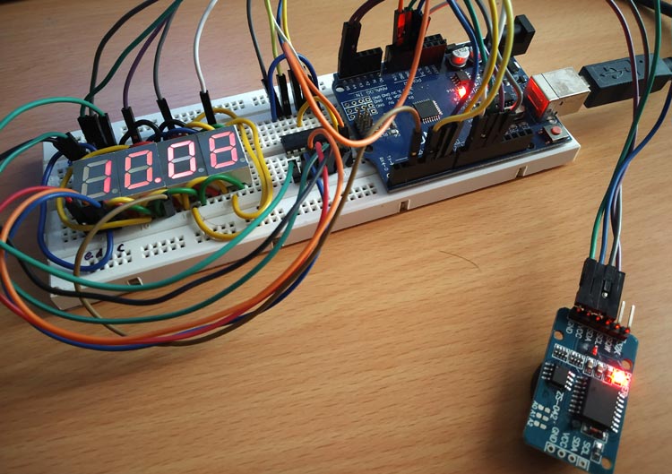 Large Digit LED Real Time Clocks alterating Date and Temperature