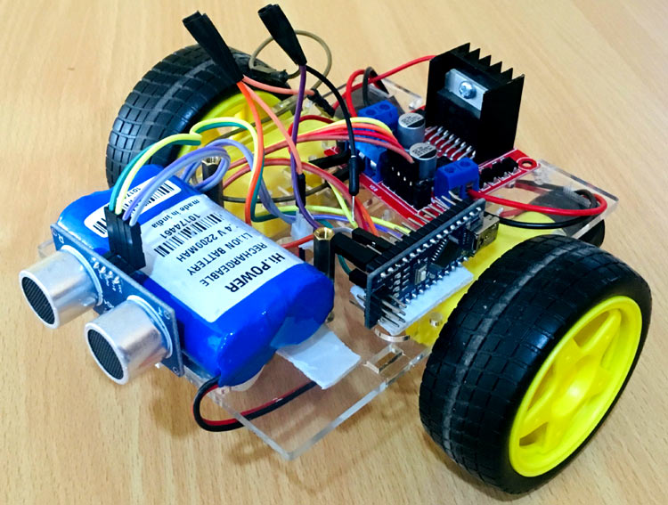 Arduino Based Obstacle Avoiding Robot Project with Code and Circuit Diagram