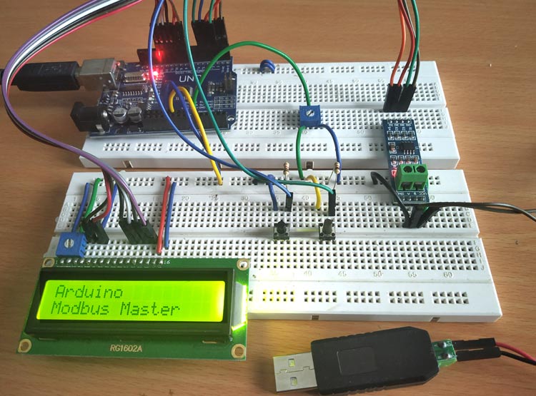 Rs 485 Modbus Serial Communication With Arduino As Master