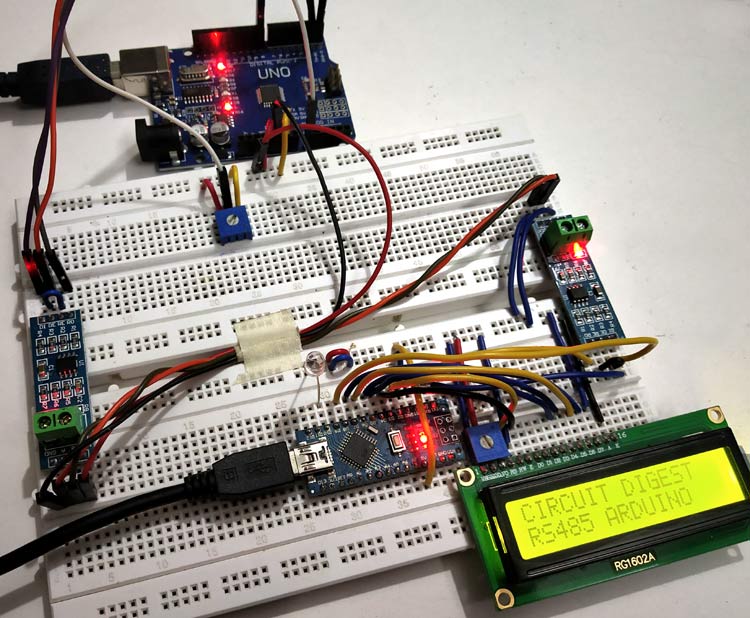 Rs485 Serial Communication Between Arduino Uno And Arduino Nano 4254