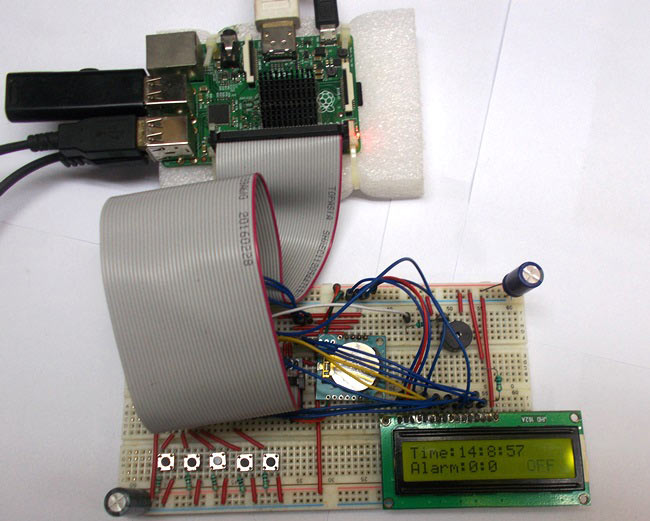 Raspberry Pi Alarm Clock using RTC Module DS1307