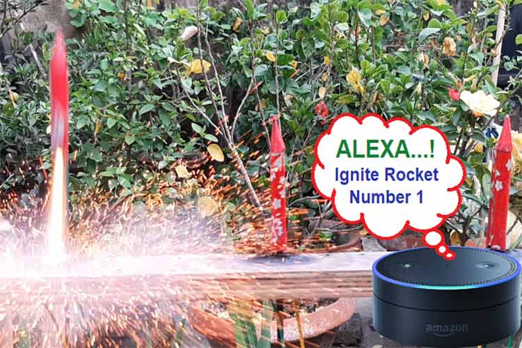 Alexa based Voice Controlled Rocket Launcher 