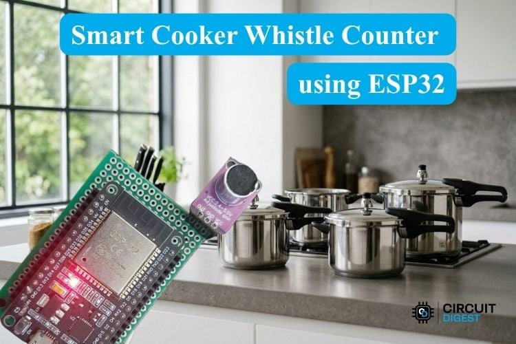  Cooker Whistle Counter using ESP32 