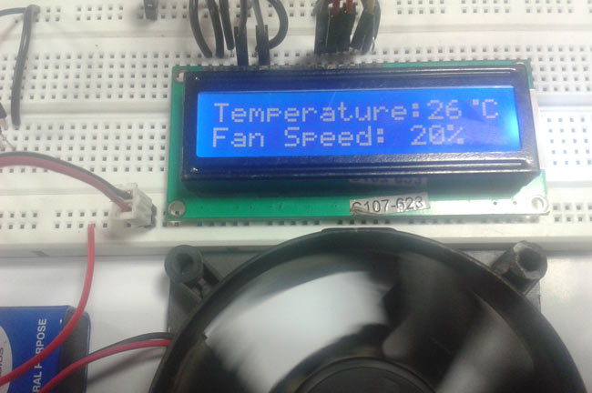 Temperature-controlled Fan using Arduino