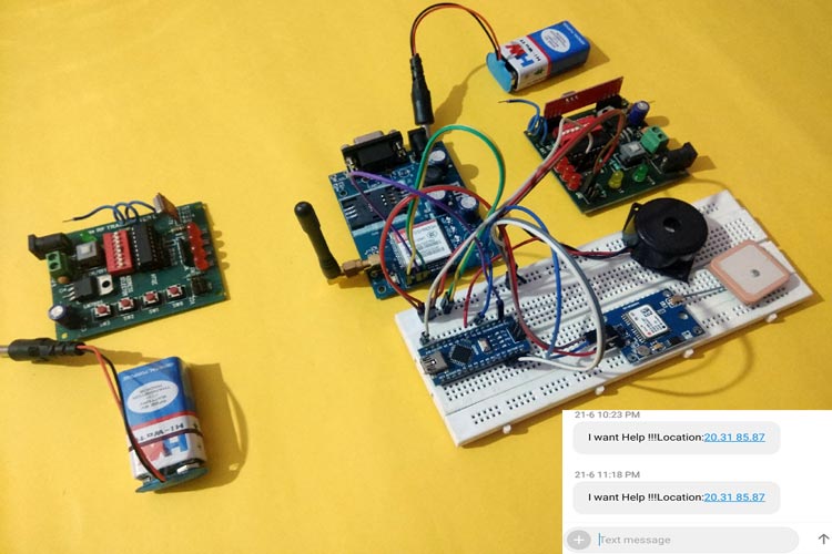 Arduino based Women Safety Device with GPS Tracking and Alerts