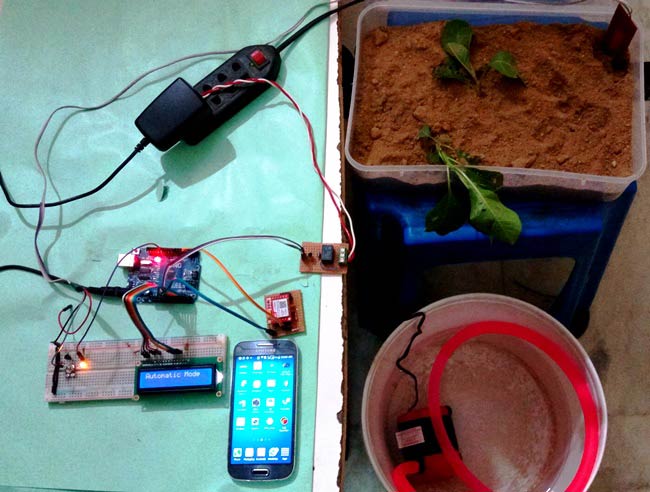 Arduino based Automatic Plant Irrigation System with Message Alert