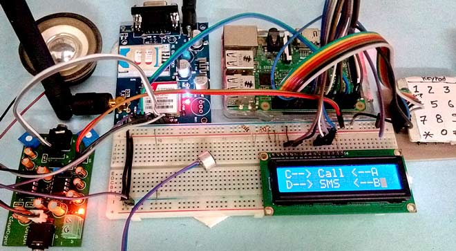 Call and Message using Raspberry Pi and GSM Module