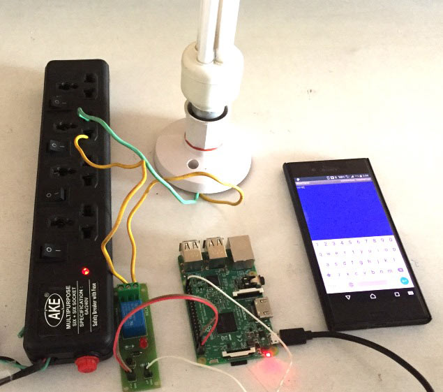Raspberry Pi based Smart Phone Controlled Home Automation
