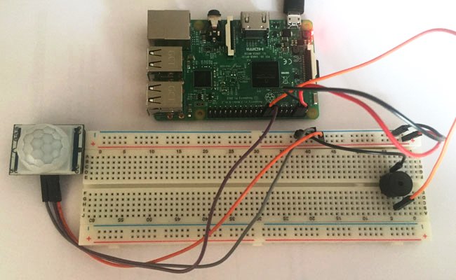 Raspberry Pi Motion Sensor/Detector Circuit using PIR