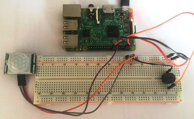 Simple Raspberry Pi Motion Sensordetector Alarm Project With Code And Circuit Diagram 5319