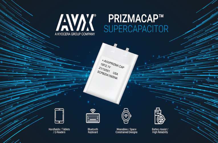 AVX PrizmaCap Supercapacitors.
