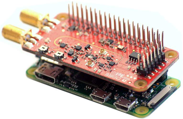 CaribouLite Open Source Dual-Channel SDR Raspberry Pi HAT 