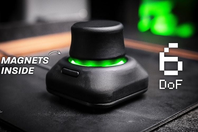 DIY Magnetic 6DoF SpaceMouse Brings Pro-Level 3D Control