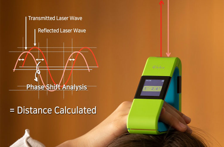 Laser height store measurement device