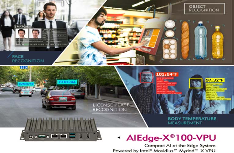 AIEdge-X100-VPU Compact AI Edge Embedded Computer Media Player