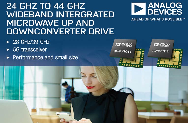 New Microwave Up and Downconverters with 24 GHz to 44 GHz Wideband and Compact Size Released By Analog Devices