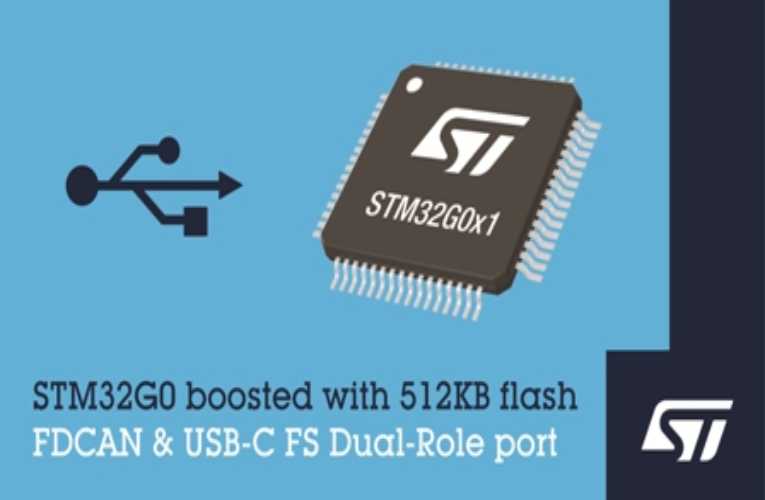 New STM32G0 Microcontrollers with USB-C Full-Speed Ports, CAN FD and High-Capacity Memory