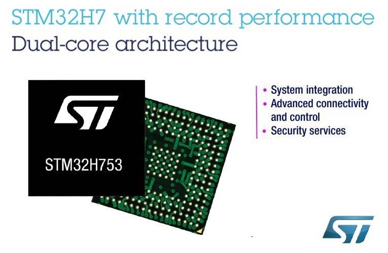 STMicroelectronics STM32H7 Dual core ARM Cortex-M Microcontroller