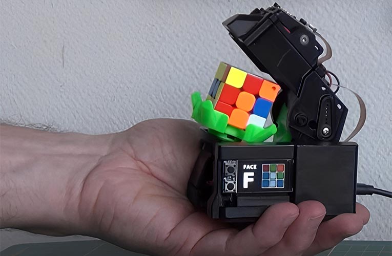 Raspberry Pi Powered Worlds Smallest Rubiks Cube Solver Robot 