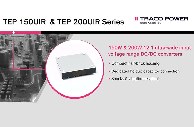 TEP 150UIR and TEP 200UIR DC/DC Converters