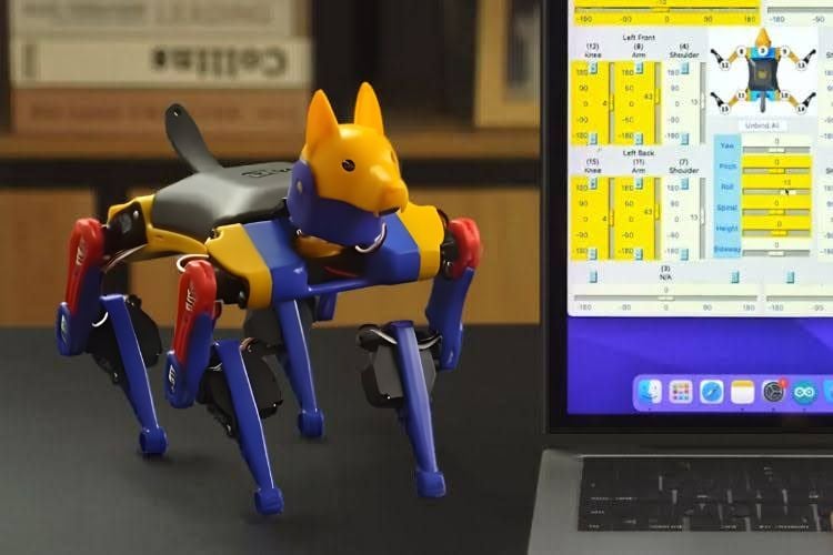 Petoi Bittle X V2 robotic dog with ESP32 board and sensor expansion features