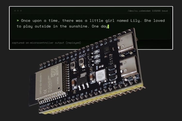 ESP32-S3 Runs 28.9M-Parameter LLM On-Device