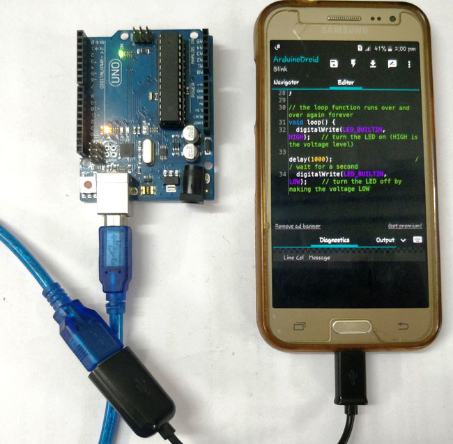 Program your Arduino with an Android device