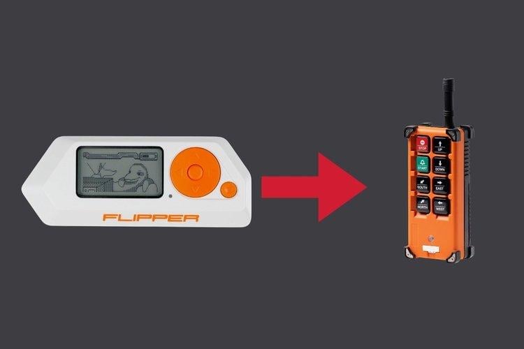 Flipper Zero Controlling Industrial Crane Remote