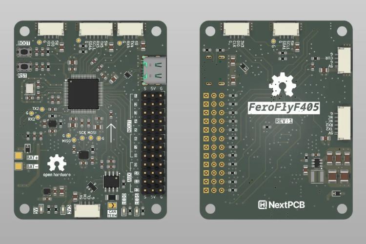 FeroFlyF405 Drone Flight Controller Board With Components