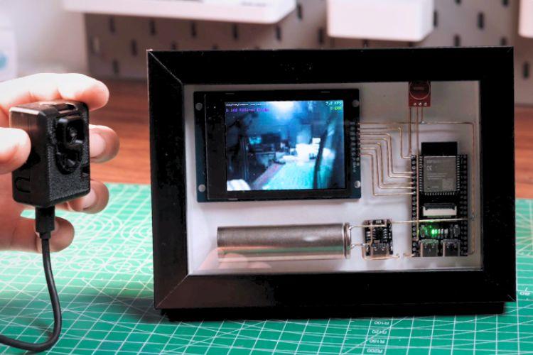 ESP32 Security Camera Inside Decorative Picture Frame