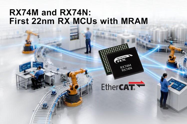 Renesas RX74M And RX74N Microcontroller Chips