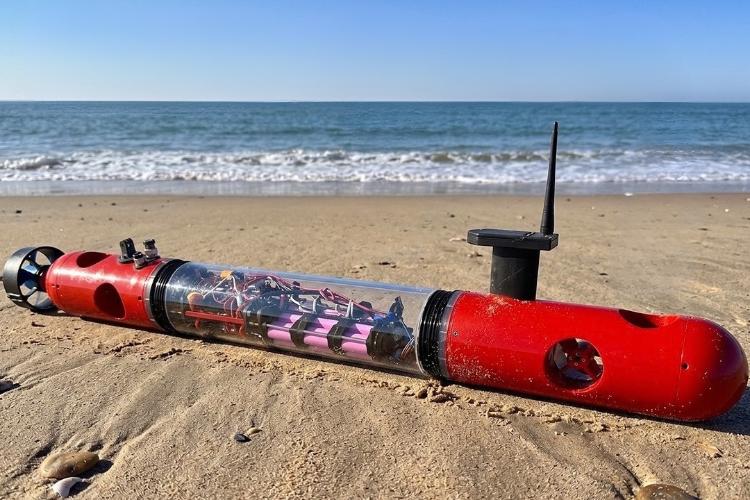 Autonomous Submarine Navigating Underwater Using DVL Sound