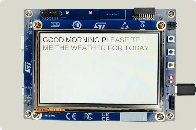 STM32N6 Development Kit Running Offline Speech Recognition