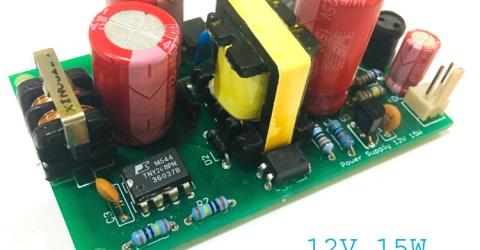 12v 1A SMPS Power Supply Circuit Assembled PCB