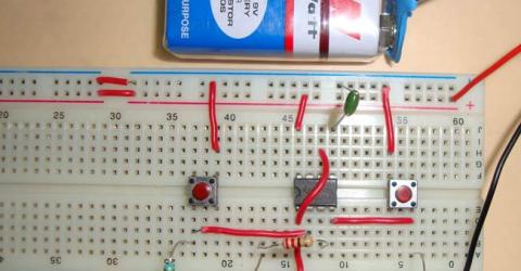 555 Timer Bistable Multivibrator Circuit