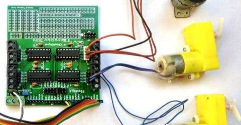 8-channel Motor Driver Circuit on PCB