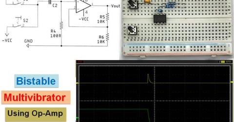 Bistable Multivibrator using Op-Amp