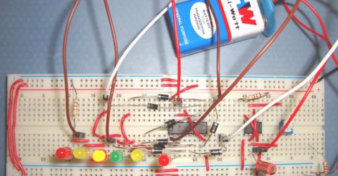 Dancing LEDs Circuit using 555 Timer IC