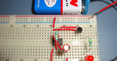 Fading LED Circuit using 555 Timer IC