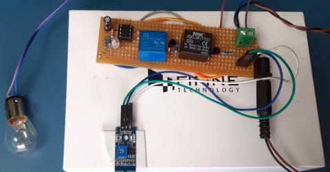 IR based Motion Sensor Circuit using 555 Timer IC