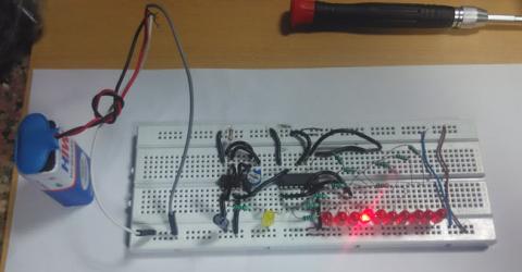 LED Chaser Circuit using IC 555