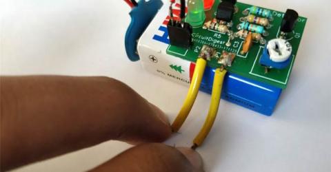 Simple Lie Detector Circuit using Transistors